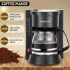 Kompakte 600ml Filterkaffeemaschine 6 Tassen Kapazität für den Heimgebrauch Inklusive Permanentfilter 450W