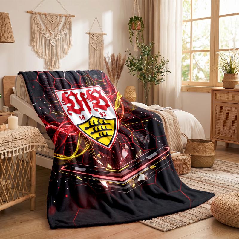 VfB Stuttgart Fußball Druck Flanelldecke Weich Warm Sofa Bett Überwurfdecke Für Zuhause Büro Schlafzimmer