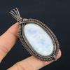 Moonstone 999 Copper Wire Wrapped Pendant, Handmade Gemstone Pendant, Gift For Mom Antique Jewelry