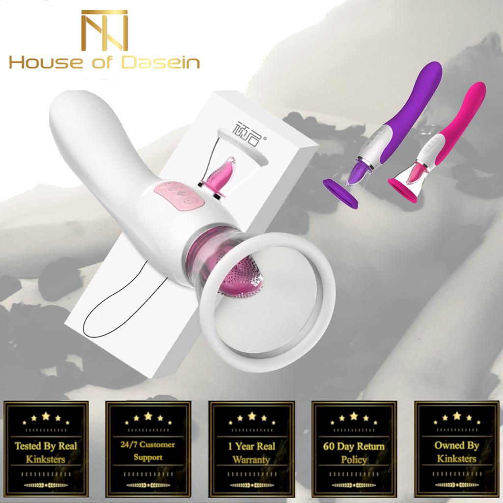 Oral Sex Licking Tongue  Breast Suction Cup Vibrating Clitoral Massager Clitoral s
