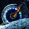 Solar Powered LED Bicycle Light Windmill Style Hub Lamp for E Bike Riding Eco Friendly Durable Night Safety Gear