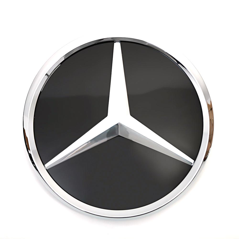 Calandre avant 3D Miroir Étoile Emblème Logo Noir Brillant et Argent Chrome Pour Mercedes Benz Classe E W213 2016-2020 E200 E2