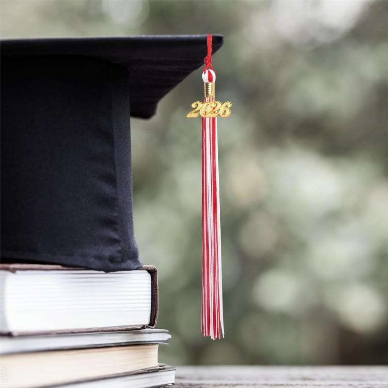 10 Piezas Borlas de Graduación 2026 con Colgante del Año Borlas para Birretes y Togas Académicas y Ceremonias de Graduación