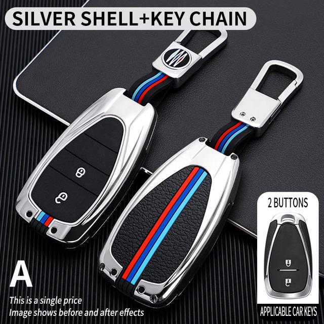 Zinc Alloy Car Key Case Cover for Chevrolet 2017 20 18 2019 2020 2021 Chevy Malibu Camaro Trax Traverse Sonic Cruze Volt Equinox