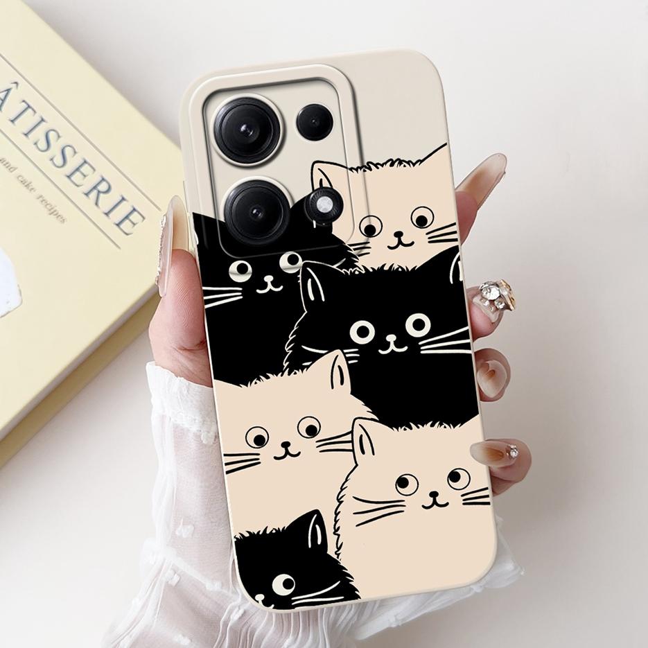 For Xiaomi Redmi Note 14S Case 6.67'' Cute Cat Dinosaur Cartoon Cover Matte Phone Case For Redmi Note 14S Note14S 4G Soft Fundas