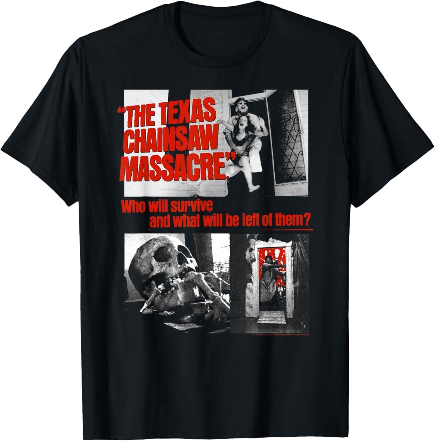 The Texas Chainsaw Massacre What Will Be Left Collage Horror T-Shirt S разноцветный
