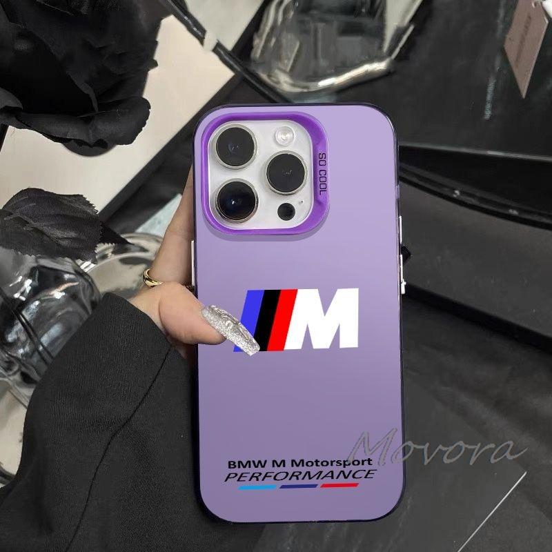 B-BMW-Car Phone Case For IPhone 17 Air 16 E 15 14 Plus 13 12 11 Pro Max 2 Soft Frosted Candy Transparent Jelly 2-in- Stickers hkvr74