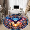 American Pride Eagle Flag OrnamentRound Non-Slip chair mat chair carpet for office Rugs for Office Decor Gift For Valentine's Day Mother's Day Hallowe