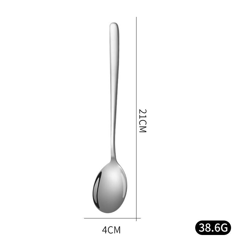 Stainless Steel Korean Style Dinner Spoons - Set of 6