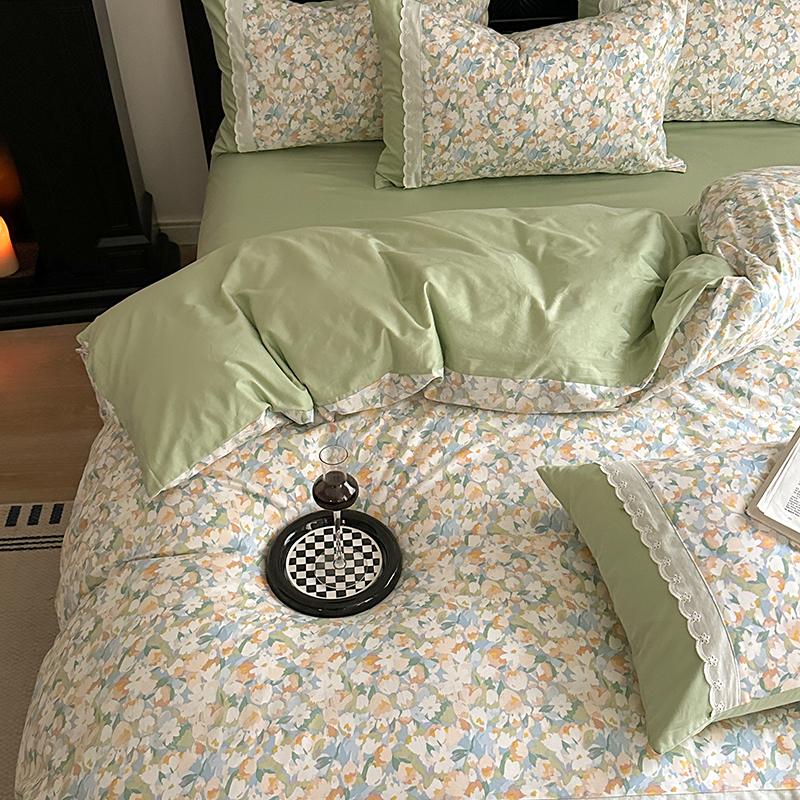 Mei Yun Ge Full Cotton French Printed Cotton 133 * 72 Four Piece Set