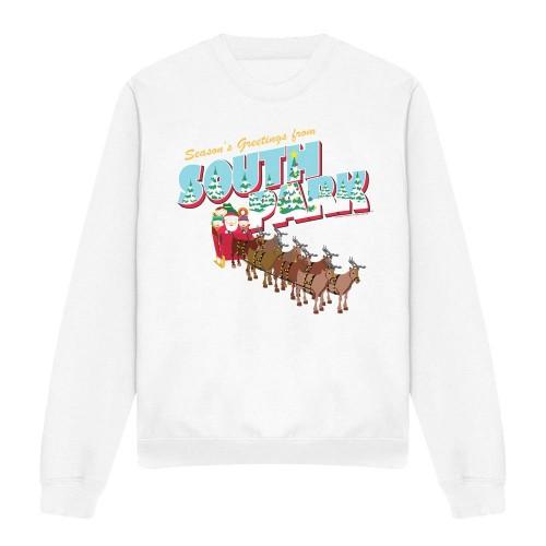 South Park Unisex Adult SeasonÂ´s Greetings Cartman & Kenny Christmas Sweatshirt
