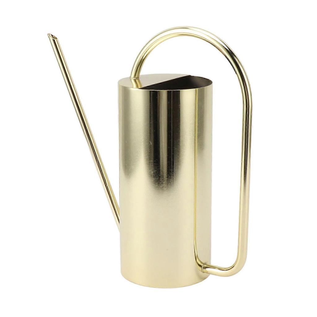 Gold 1500ml Stainless Steel Watering Can with Long Spout