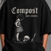 Compost Your Enemies Dark Humor Streetwear Loose Skull T-Shirt | Goth Gift | Skull Tee