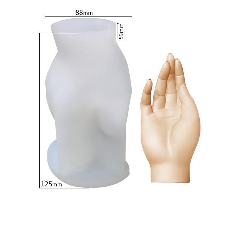 Silikonové formy na svíčky Kreativní gesto Forma na prsty 3D Výroba svíček Aromaterapie Sádra Voskové Svíčky Formy Ručně vyráběné formy na mýdlo
