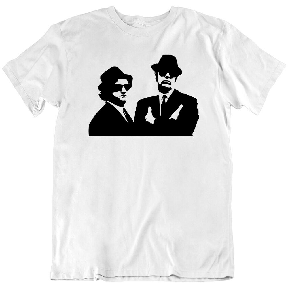 

john belushi dan aykroyd Black White Brothers Retro Movie Fan Gift T Shirt New Unisex T-Shirt XL