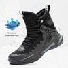 Men's High-Top Work Boots Safety Smash-Proof Steel Head Puncture-Proof Kevlar Outdoor Men's Safety Shoes