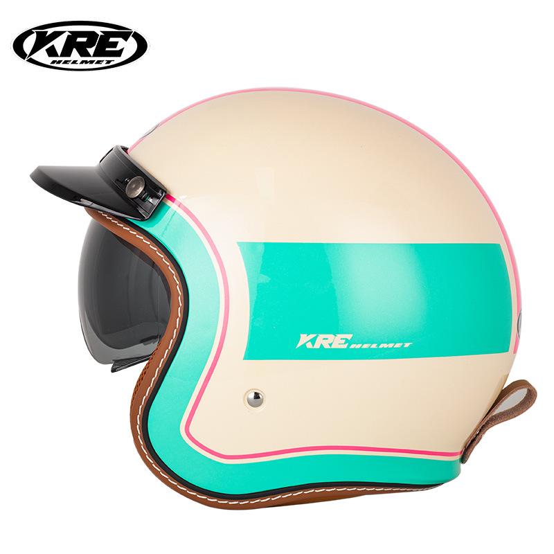 "KT67 Retro Summer Motorcycle Helmet for Men and Women"