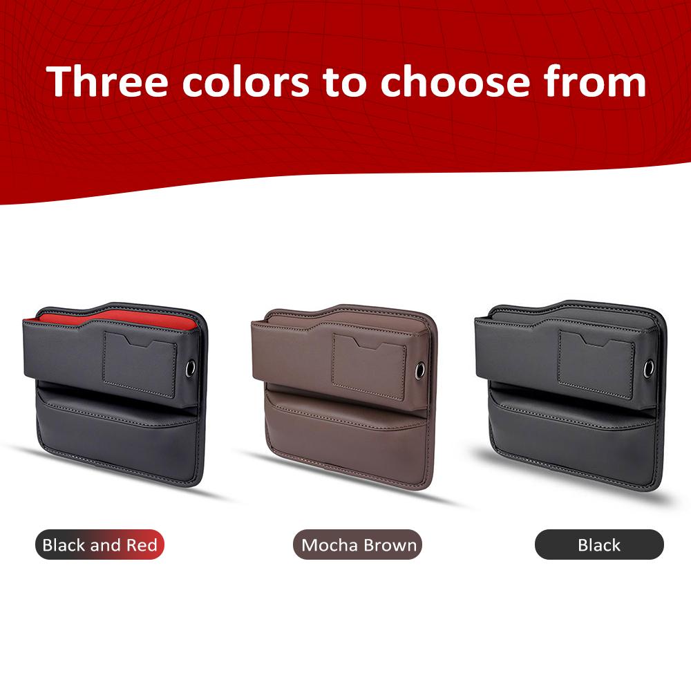 Car Seat Gap Filler Organizer, Multifunctional Leather Car Gap Filler, Auto Console Side Storage Box, Car Front Seat