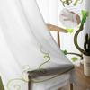Plant Green Vine Fruit Sheer Curtains for Living Room Decoration Window Curtains for Kitchen Tulle Voile Organza Curtains