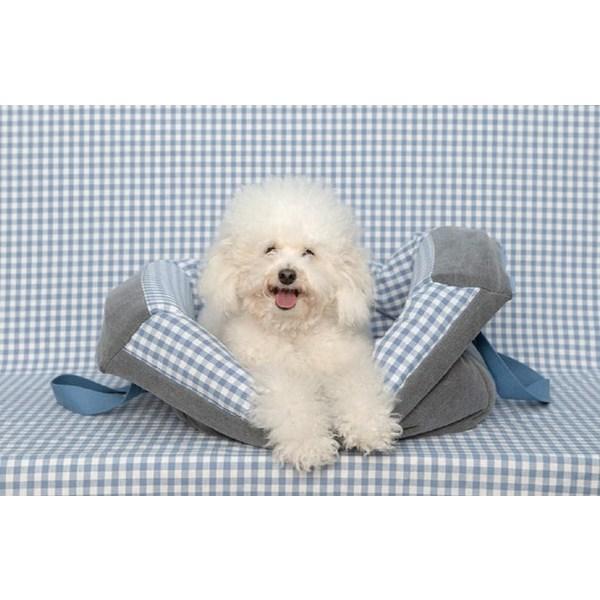 Barrels pet ikeco bag, check blue, ML, 1 piece, Korean pet shampoo