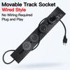 Wall Power Track socket US EU UK standard office Wall electric sockets 40cm 50cm plugs adapters Grey Black USB Type c Ports