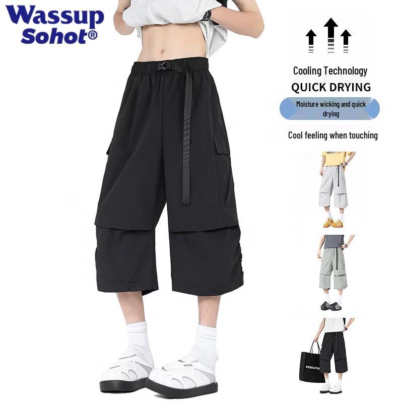 Wassup Sohot Men s Quick-Dry Breathable Capri Pants 2XL