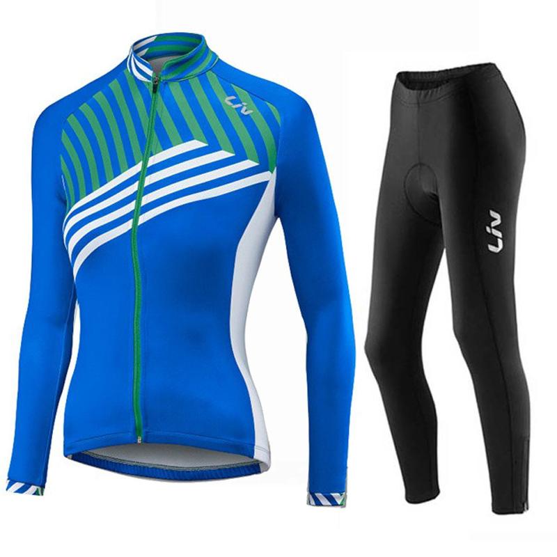 

Women Long Sleeve Breathable Clothing MTB Maillot Ropa Ciclismo Bicycle Sportswear Bike Uniform 2026 Autumn Breathable Cycling Suit Set S