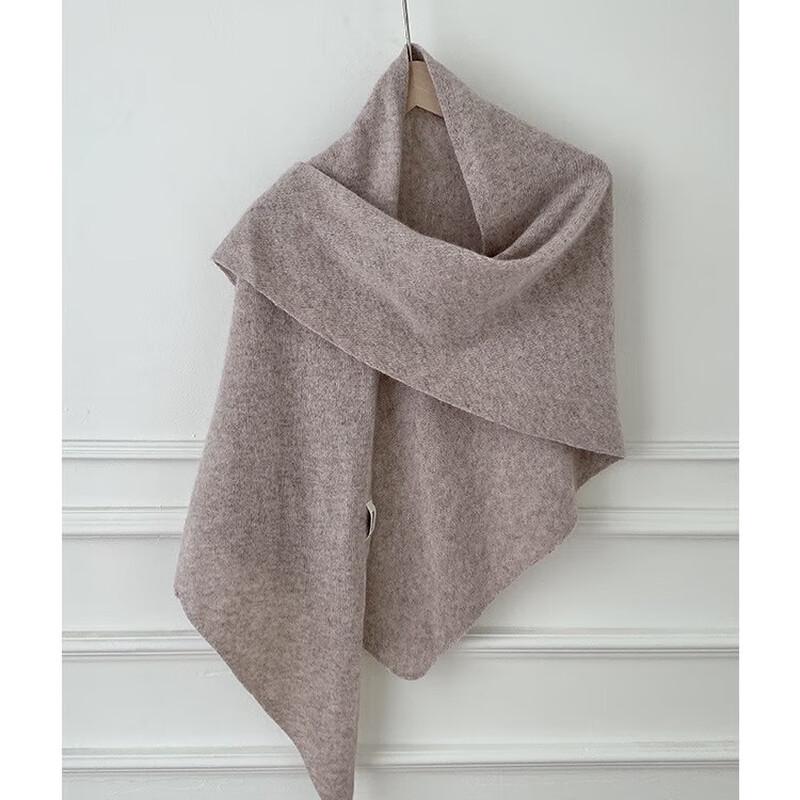 Женский вязаный треугольный кардиган-шаль