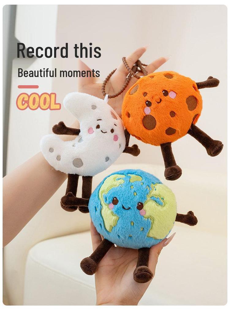 Adorable Planet Plush Toys: Moon, Earth, Saturn, Mars - Perfect for Kids' Birthdays or New Year Gifts