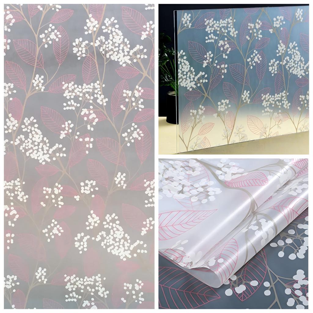Window Privacy Film Glass WindowFilm Removable Vinyl Door Window CoveringsUV Blocking Sticker for Home Deco