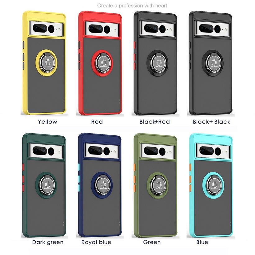 Rotatable Bracket Stand Phone Case for Pixel 7 Pro Pixel7 Pixel 6 Pro Finger Ring Holder Hard Back Cover