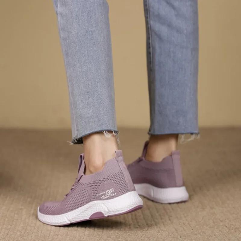 Fashion Shoes Women 2025 Spring Anti-Slip Sneakers Women Casual Lightweight Flat Outdoor Sports Canvas Shoes Flat Cloth Walking Shoes