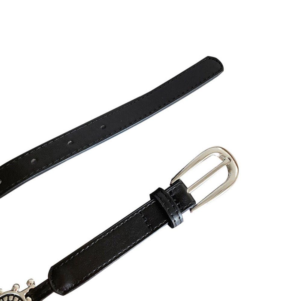 Punk Leather Belt Pin Buckle Chain Belt Trend Waist Strap
