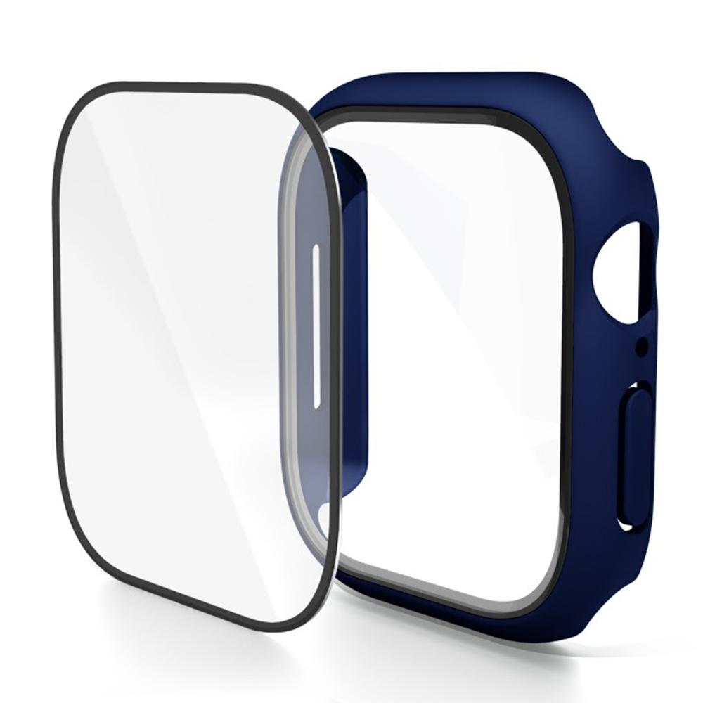 WANLONFENG For Apple Watch Series 10 46mm Watch Case PC Frame with Tempered Glass Screen Protector