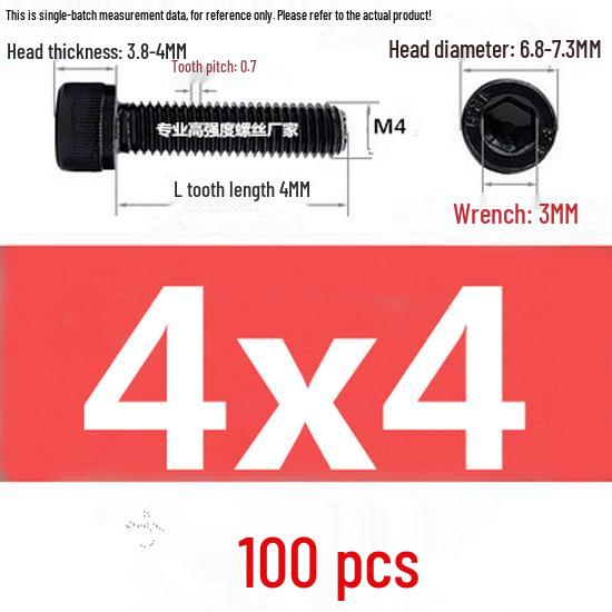 High-Strength Grade 12.9 Internal Hex Head Screws M1.4-M20