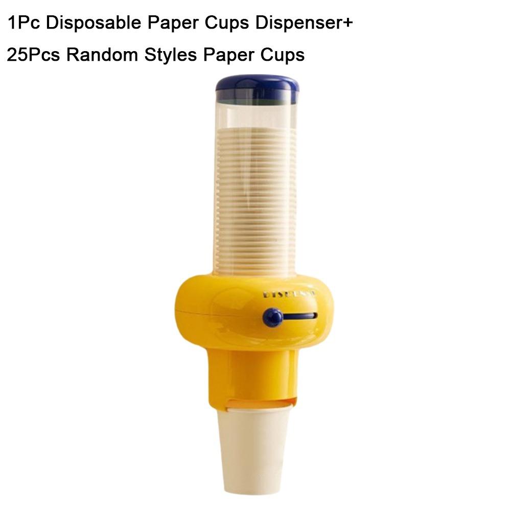 Wall Mounted Automatic Cup Dispenser Plastic Paper Cup Storage Rack Visible Cup Extractor Kitchen