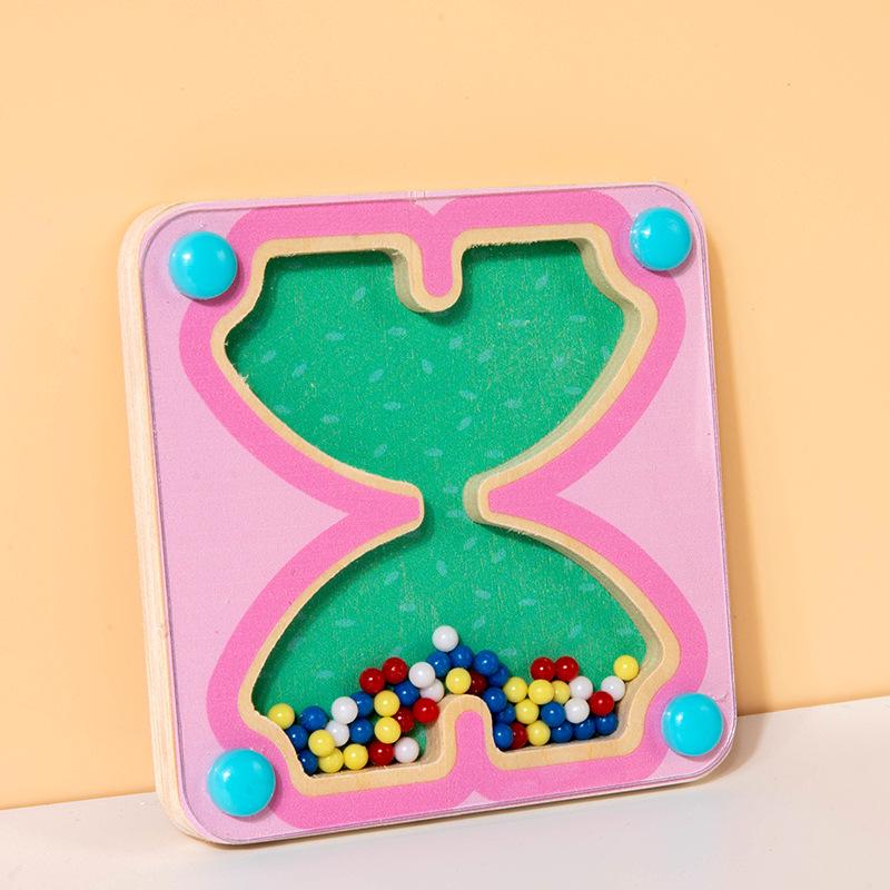 Montessori Pädagogischer Kühlschrankmagnet Busy Board für Kinder - Magnetisches Holzspielzeug für frühes kognitives Lernen.