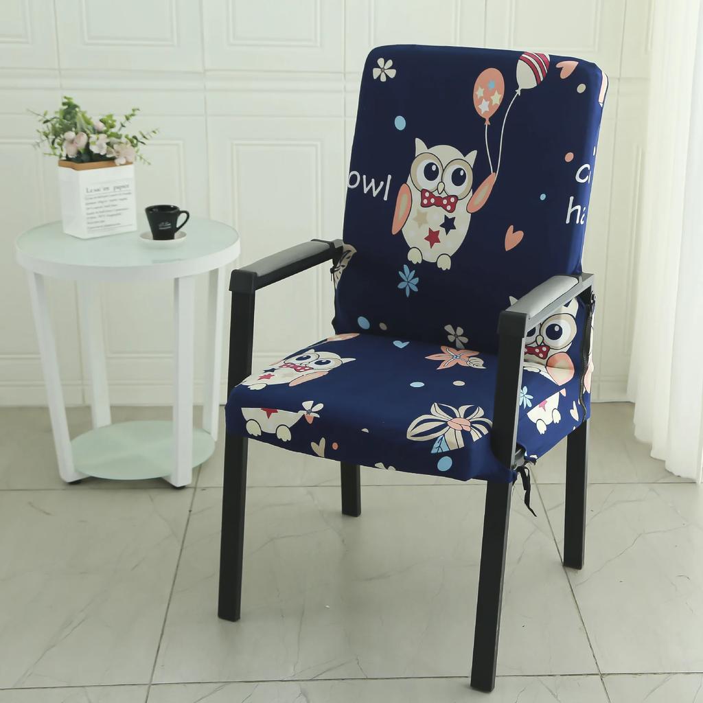 Printed Floral Elastic Computer Office Chair Cover Anti-dirty Rotating Stretch Gaming Desk Seat Chair Slipcover for Armchair