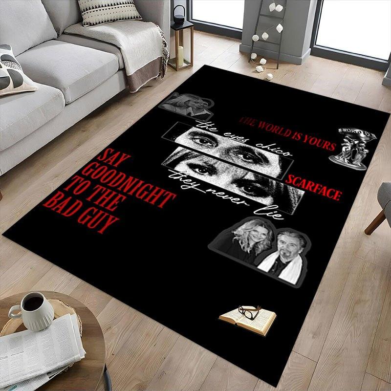 1 Stück Scarface Büroteppich Stuhlunterlage Weich, Bequem, Ganzjahres, Perfekt für Zuhause, Schlafzimmer oder Bürodekoration, Perfektes Geschenk für