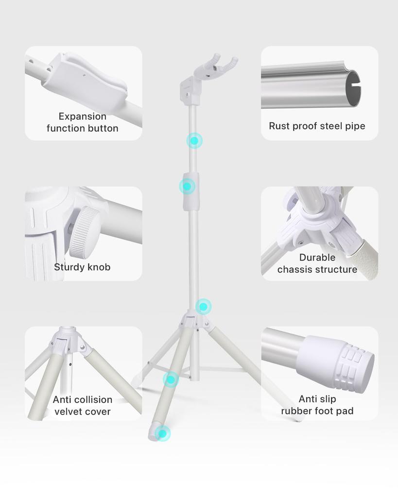 ENYA Auto-Locking Guitar Stand - Heavy-Duty Steel, 33 Lb Weight Capacity, 360° Non-Slip Base & Military-Grade Rust Resistance Sets Up In 3 Seconds,