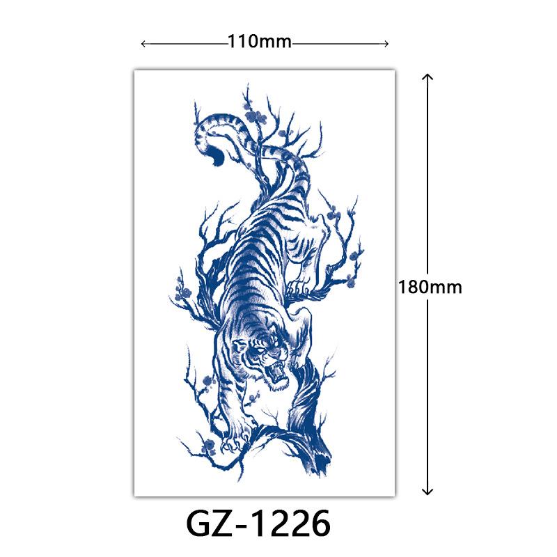 Herbal Tattoo Stickers, Juice Tattoo Stickers, Semi-Permanent English Letter Tattoo Stickers Tattoo