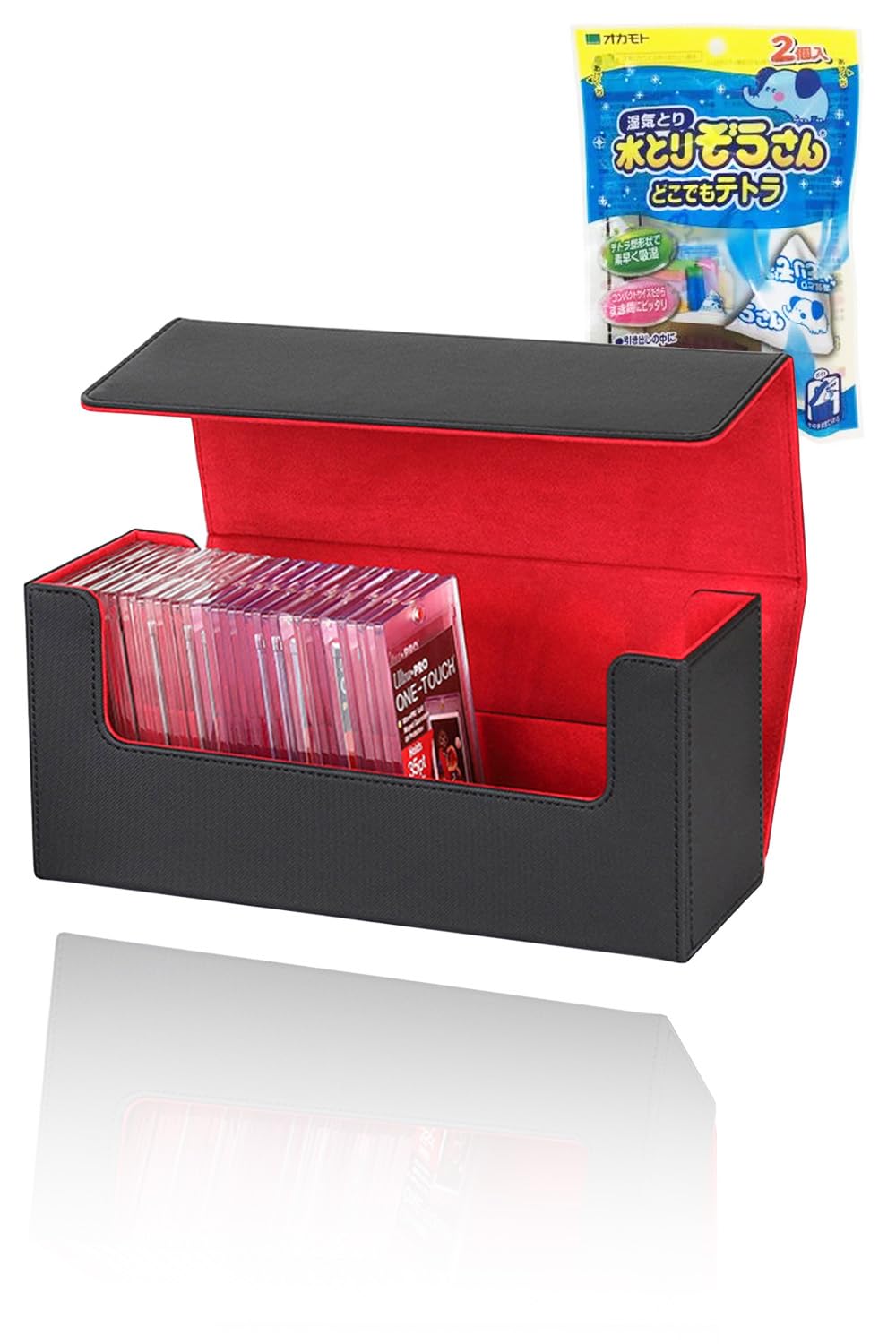 

Чехол для коллекционных карт из кожи класса люкс, магнитный, большой, на 35 карт, японский бренд [чехол из ПУ], загрузчик, емкость, хранение,