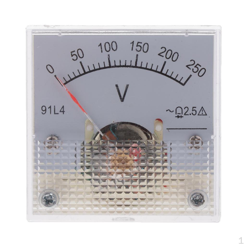 Rectangle Analog Voltmeter with Round Dial