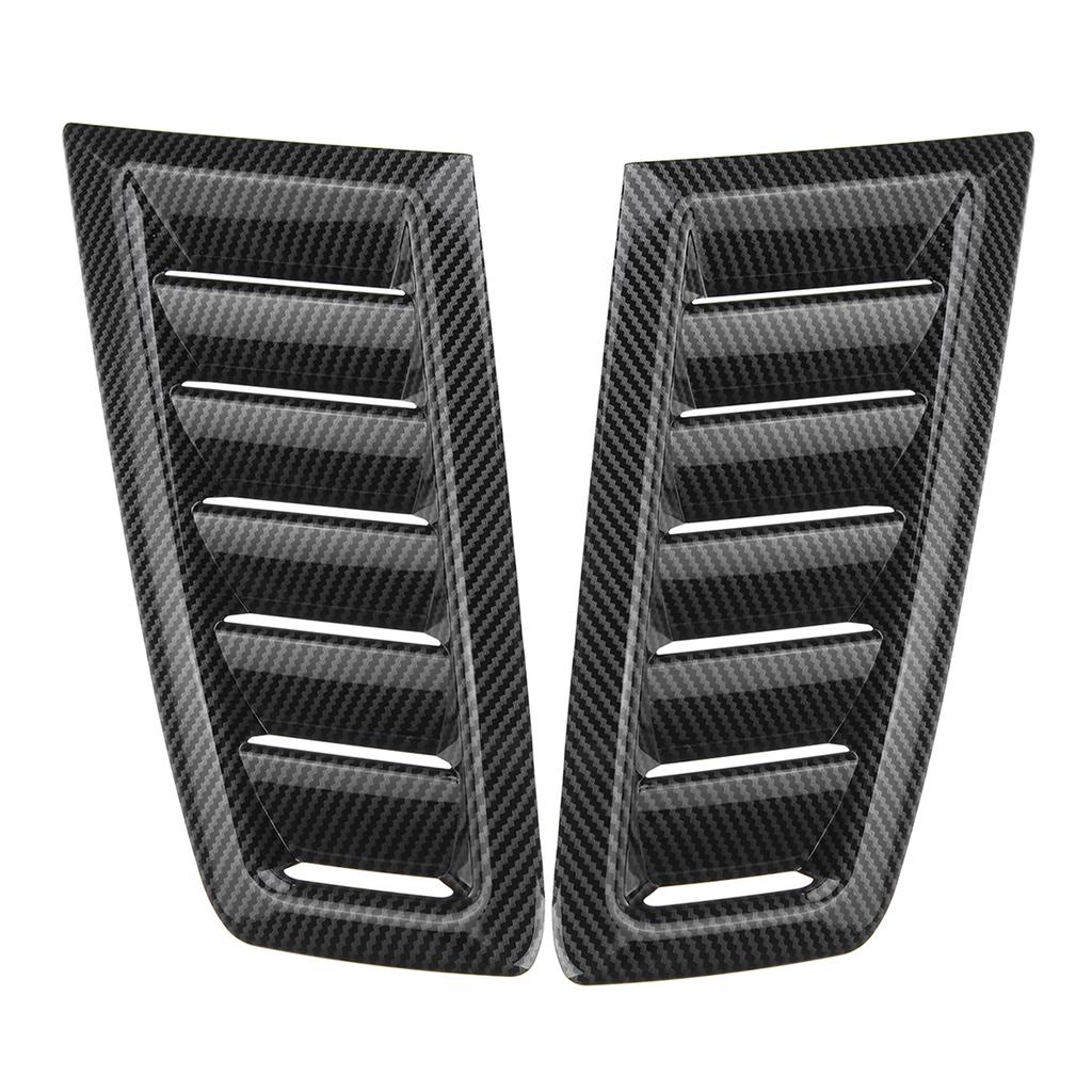 Paar Universal-Fronthauben-Belüftungsöffnungen, Haubenverkleidung für Ford Focus RS ST MK2 MK3, ABS-Stil, glänzend schwarz/Carbon-Look