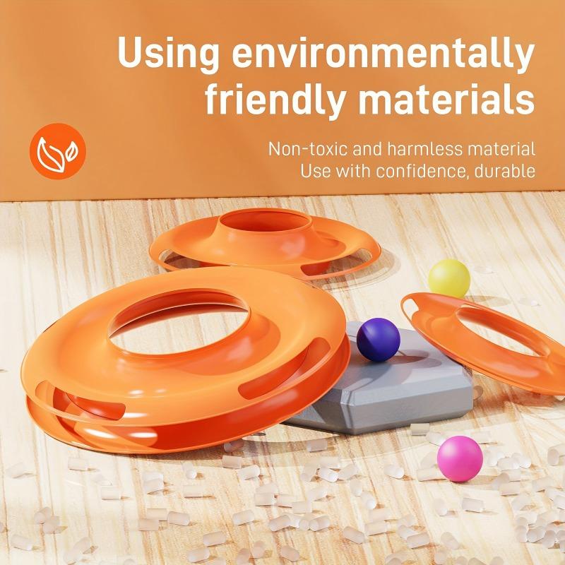 Hot Sale Cat Four Layer Turntable Toy Educational Play Track Tower Cat Teaser Toy For Indoor Cat Interactive Supply