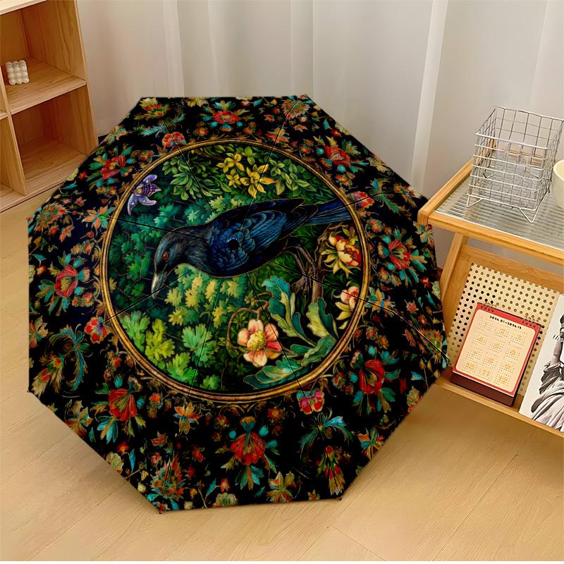 

Mystical Skull Pentagram Printed umbrella windproof folding umbrella portable sun and rain umbrella suitable for gifting