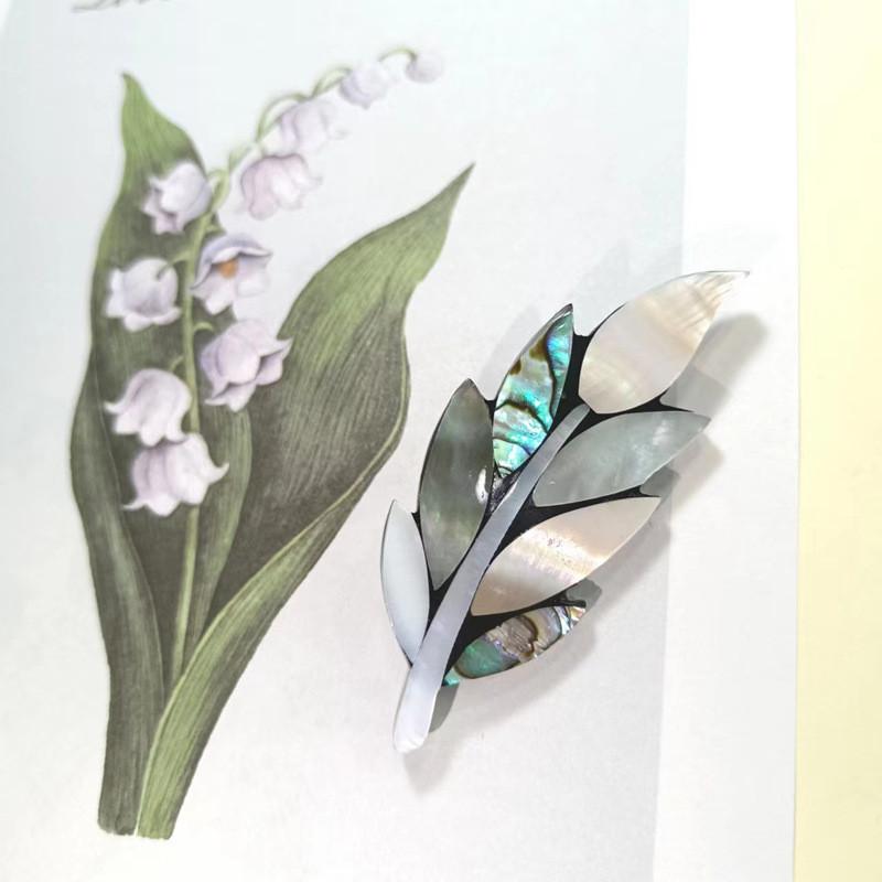 Vintage Muschel Blatt Brosche Mit Multifunktionellem Design Für Damen Und Herren