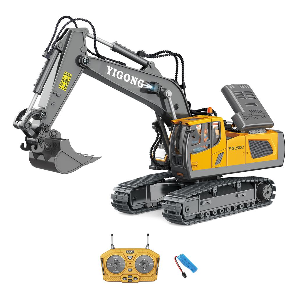 2.4G Radio Controlled RC Dump Truck 1/20 11CH Dumper Technique Cars for Boy Gift USB Rechargeable for Children