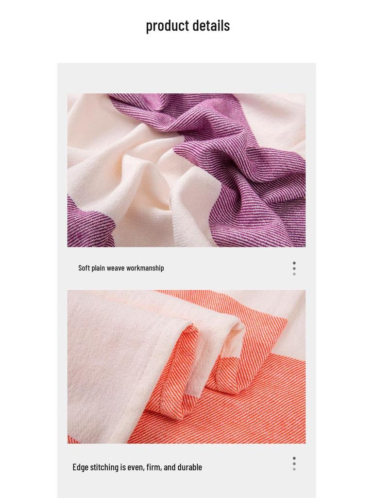 Turkish Stripe Polyester Cotton Tassel Bath and Beach Towel