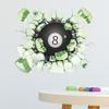 Breaking Through Wall Ball Sports Sticker Basketball Pool Soccer for Bedroom Home Decor Removable Decal